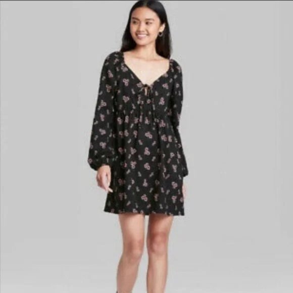 Wild fable Dresses & Skirts - Wild fable long sleeve floral peasant dress Large